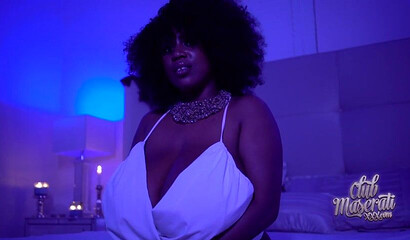 Ebony with giant boobs wants some action with younger guy