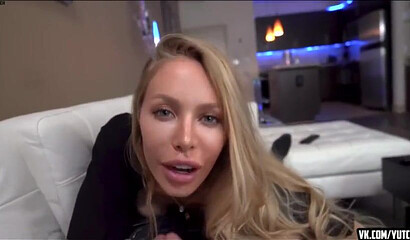 MILF stepmom Nicole Aniston teaching stepson how to fuck a horny girl