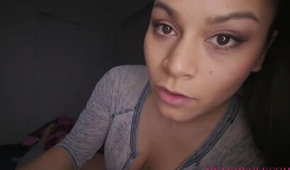 Busty stepmom Meana Wolf gets fucked and creampied by stepson