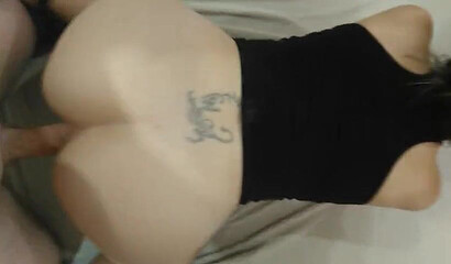 Big ass amateur slut gets anal fucked and creampied in POV