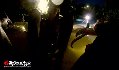 Skinny amateur Mysweetapple blowing boyfriend's big cock in POV