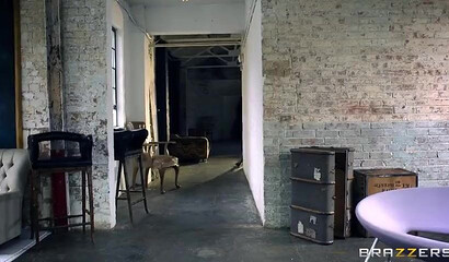 Brunette bombshell Liza Del Sierra teases with her big tits and ass and gets fucked