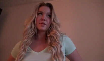 Gorgeous blonde stepsister Jazmin Grey gets doggystyle banged by horny bro