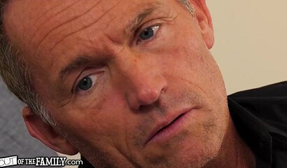 Horny stepdad seducing his big boobed ebony stepdaughter to fuck her slimy pussy