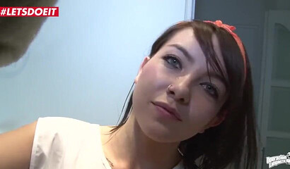 Latina maid gets seduces and fucked in a hotel room