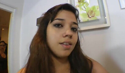 Brazilian lesbians kissing and touching each other in a group sex