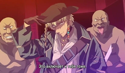 Big boobed hentai blonde gets gangbanged by a bunch of horny dudes