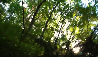 Two horny sluts Leolulu and Mia Bandini having fun with one dick in woods