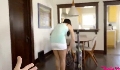 Irresistible skinny teen Emily Willis gives her cunt to horny stepbro