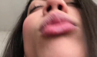 Skinny and lusty brunette riding dick like a professional cock rider