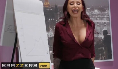 Big titted redhead Monique Alexander getting destroyed at the office
