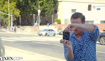 Adorable blonde babe with big boobs Paisley Parker riding knob like pro