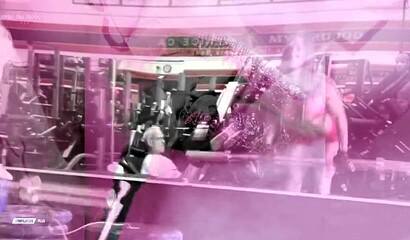 Black haired hottie with big tits riding stiff boner with pleasure