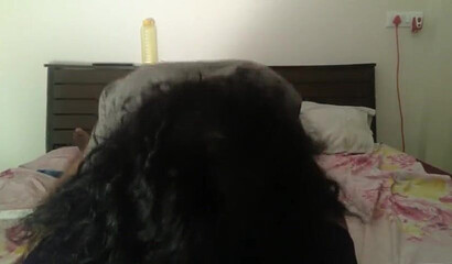 Curvy Indian mom with big boobs getting wrecked from behind