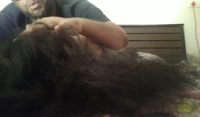 Curvy Indian mom with big boobs getting wrecked from behind