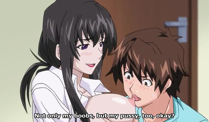 Hentai MILF with big breasts takes dick and wonderful creampie