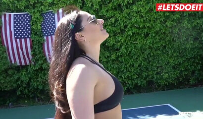 Slutty girls Katrina Jade and Kenzie Madison enjoying hardcore three way sex