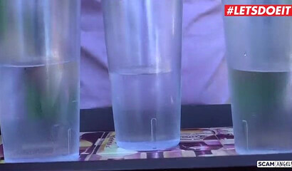 Slutty girls Katrina Jade and Kenzie Madison enjoying hardcore three way sex