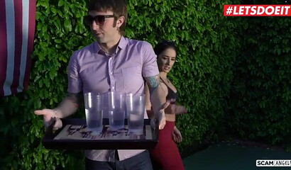 Slutty girls Katrina Jade and Kenzie Madison enjoying hardcore three way sex