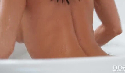 Brunette horny wifey cheats her husband in this anal squirting intercourse