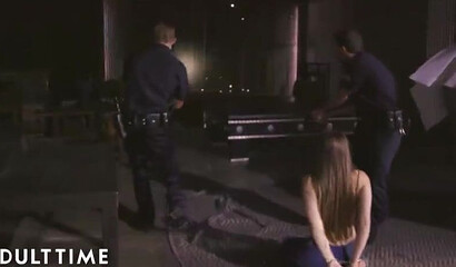 Arrested pornstars Gia Derza and Whitney Wright get those holes filled with male meat