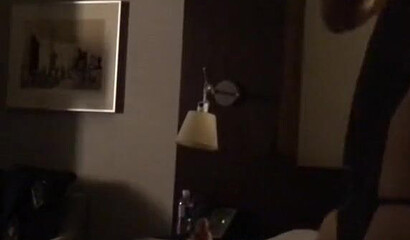 Lucky guy invites and fucks two brunette hoes in a hotel room