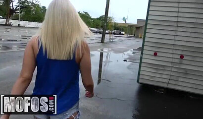 Blonde curvy amateur Mila Marx riding dick and in POV style