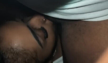 Ebony dykes enjoy facesitting in this amateur lesbo scene