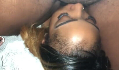 Ebony dykes enjoy facesitting in this amateur lesbo scene