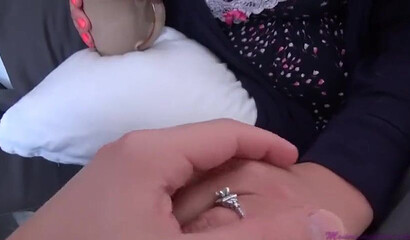 Blonde cougar with big tits gets smashed in POV banging with stepson