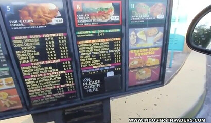 Ebony food worker gets dicked from behind at her work place