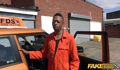 Brunette bitch with big tits Princess Jasmin pleases black guy at the backseat