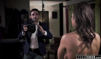 Cock addicted chick Abigail Mac satisfies two huge knobs on the couch