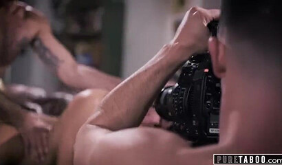 Cock addicted chick Abigail Mac satisfies two huge knobs on the couch