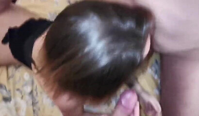 Big breasted amateur girl shows the nasty pleasuring of two big cocks