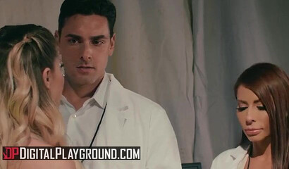 Busty and slutty Jessa Rhodes and Madison Ivy sharing dick together