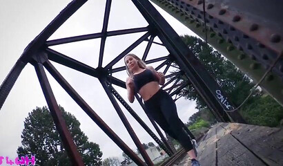 Brunette hoe with big boobs Lady Fyre gives titjob and her twat for fucking