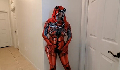 Bombastic and slutty bodypainted brunette fucking big male rode in POV