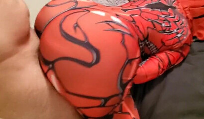 Bombastic and slutty bodypainted brunette fucking big male rode in POV