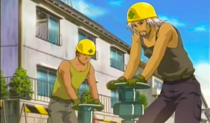 Hentai girls with wet cunts opening their legs for horny workers
