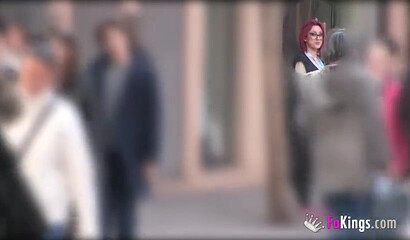 Amateur redhead mom with glasses pleases that big boner