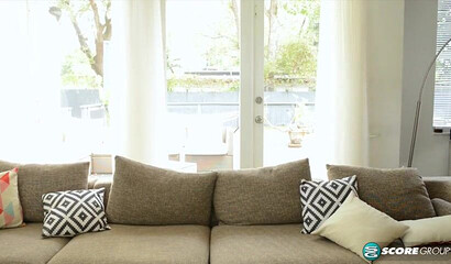 Curvy redhead MILF with massive knockers gets her vagina sodomized