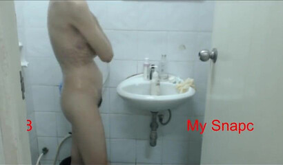 Big titted babysitter strips and gets ready for homemade massage