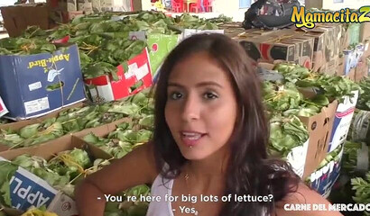 Busty butt oiled Latina mom gets her twat smashed on the bed