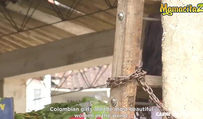 Busty butt oiled Latina mom gets her twat smashed on the bed