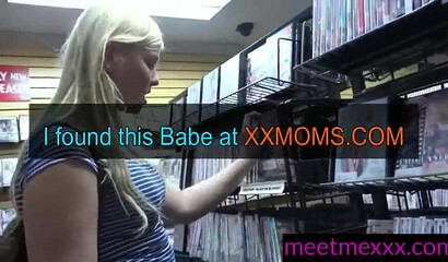 Chubby blonde Melissa May strips sucks gloryhole and takes that black dick from behind