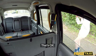 Sexy brunette girl Lina Luxa gets railed at the back seat of the taxi
