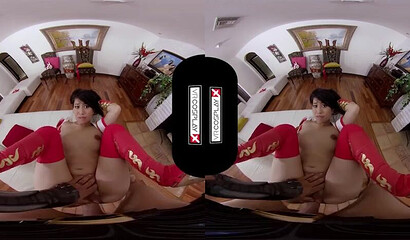 VR fucking with Asian babe with big tits and wet juicy pussy