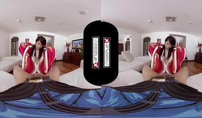 VR fucking with Asian babe with big tits and wet juicy pussy