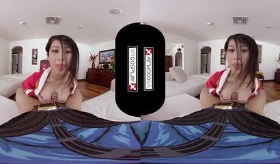 VR fucking with Asian babe with big tits and wet juicy pussy